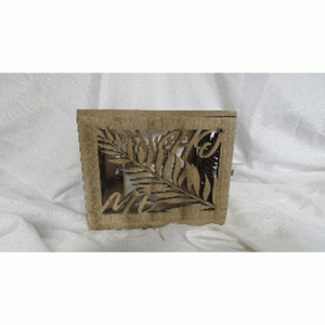 Lighted wood cutout