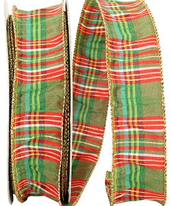 Primary Metallic Plaid Ribbon
