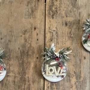 “Joy” “Peace” “Love” Ornament