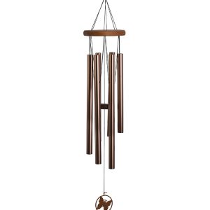 41-inch Large Copper Windchime with Butterfly