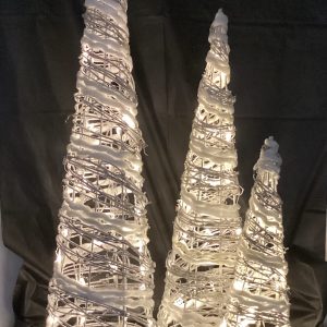 Lighted Holiday Cone set/3