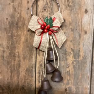Rustic Bell Door Knob Hanger