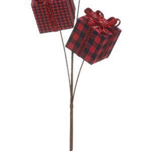 Red Plaid Present Pick