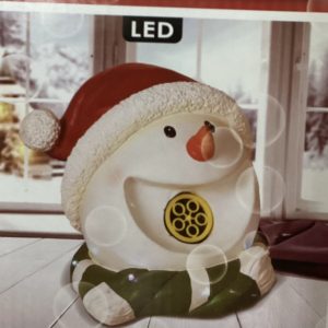 Bubble Making Snowman in Santa Hat