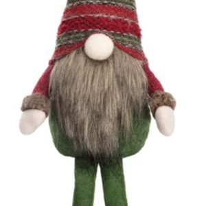 Burgundy/ Green Plush Gnome