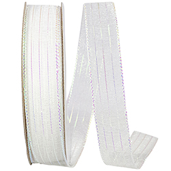 Metallic Organza Stripe Ribbon