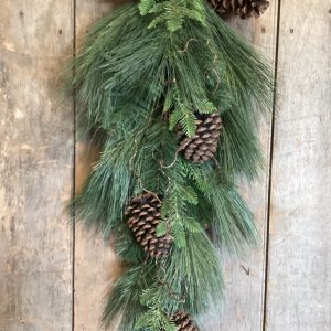 Mixed Adirondack Pine Tear Drop Wreath