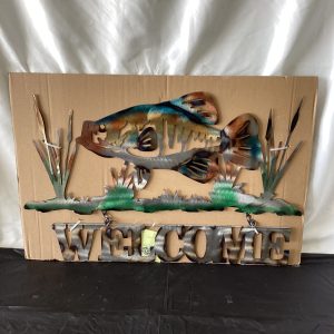 Metal Welcome Fish Sign