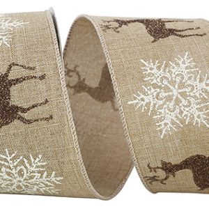 Reindeer Snowflake Ribbon Yard