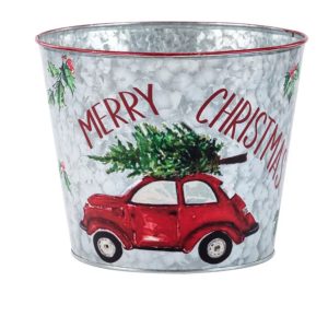 8.5” Metal Tree/Car Pot Cover