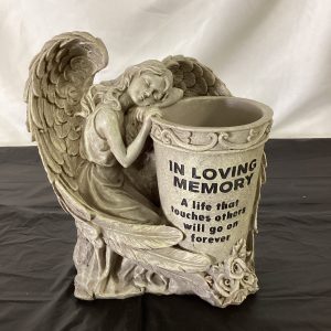 Resin Memorial Angel with planter