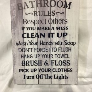 Bathroom Rules Sign
