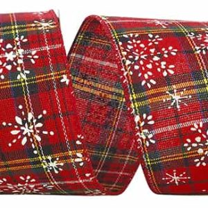 Snowflake Plaid Ribbon