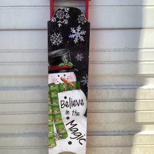 Snowman Sled Sign