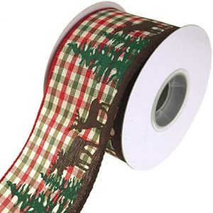 Moose Woods Country Gingham Ribbon