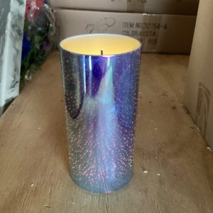 Light Blue Galaxy Candle