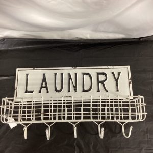 Laundry basket wall hanger