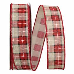 Stitched Plaid Lauren Ribbon