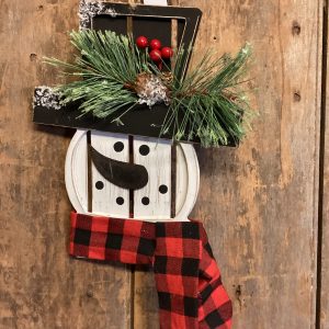 Wood Snowman Ornament
