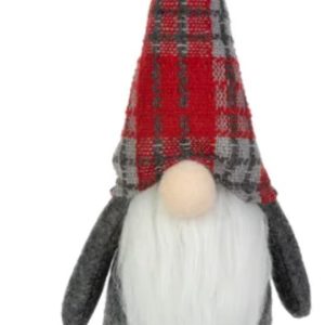 Plaid Plush Gnome Ornament
