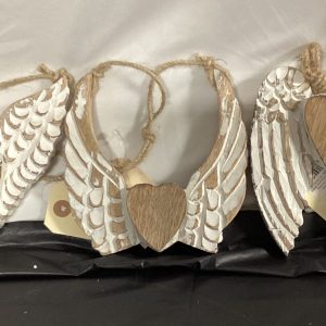 Hand carved Mango Wood angel wings