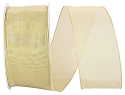 Gold Sheer Holiday Ribbon Yard