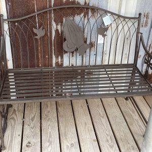 Metal Brown Bench Praying Hands