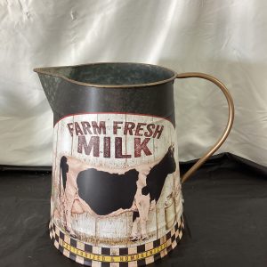 Metal Farm Fresh Milk Watering Can