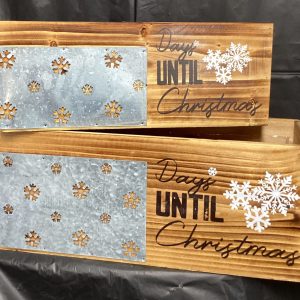 Days until Christmas planter box