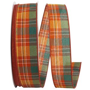 Plaid Tierra Value Wired Edge Orange/Green