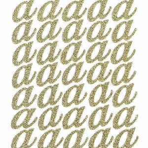 Gold Script Lowercase Letters