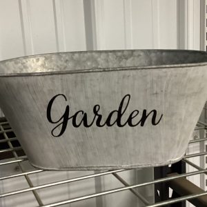 White Painted Garden Metal Container