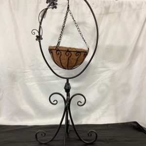 Black Metal Coco Mat Planter