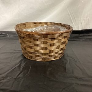 8" Wicker Pan Potcover with Liner