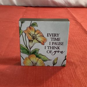 I Think Small Wood Block