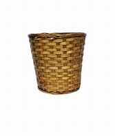 8" Stained bamboo pot cover