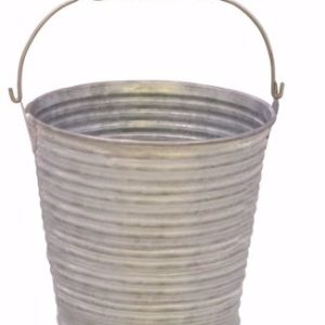 4" Galvanized Metal Pail with Drop Handle
