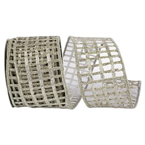 Open Mesh Deluxe Metallic Wired Edge Ribbon