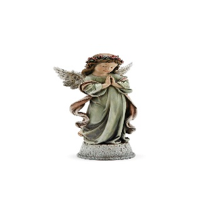 Little Girl Angel with Music Box Resin