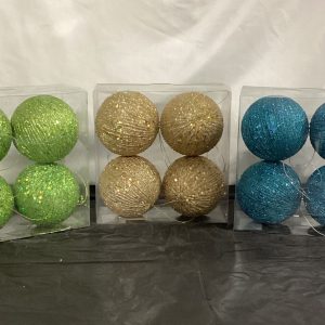 Glitter etched ornament