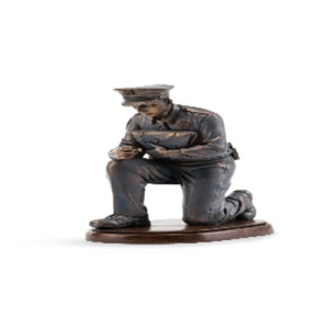 Bronze Kneeling Policeman Resin