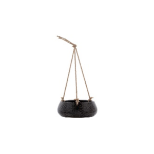 Black Hanging Laser Planter