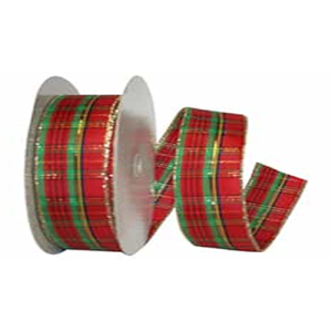 Plaid Jerome Value Wired Edge Ribbon