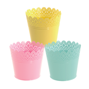 Metal Potcover with Scallop Top