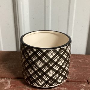 Plaid Planter Pot