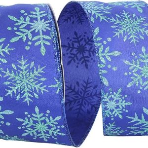 Royal Snowflake Glitter Ribbon Yard