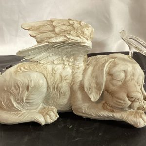 Dog memorial with solar halo