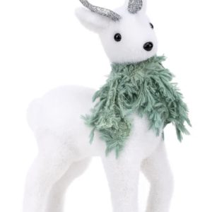 White Standing Deer with Scarf