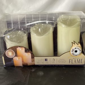 Set of 3 Flameless Vanilla Scent Motion Flame Candle