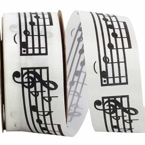 Sheet music white/black ribbon